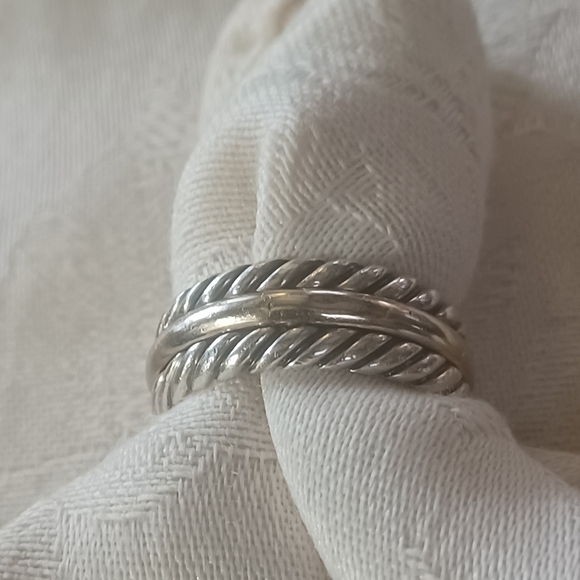 David Yurman Unisex Classic Cable Band Ring, SS & 14k, size 9.5 - Picture 2 of 9